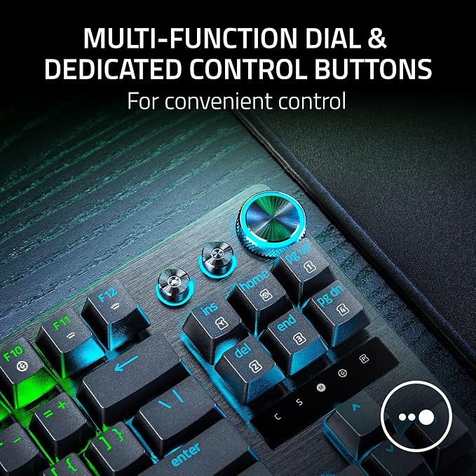Razer Huntsman V3 Pro TKL Esports Gaming Keyboard, Black | Analog Optical Switches, Snap Tap, Rapid Trigger, Adjustable Actuation, Media Keys & Dial, Doubleshot PBT Keycaps, Wrist Rest - Image 8