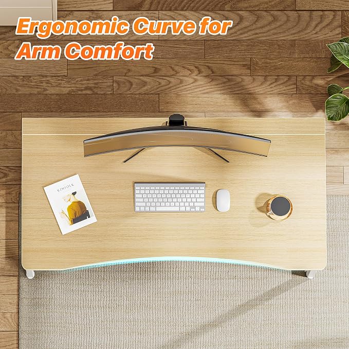 Huuger Folding Desk for Small Spaces, 31.5 Inch Foldable Computer Table, Easy Assembly, for Home Office, Study, Bedroom, Dorm, Space Saving, Small Writing Work Office Computer Desk, Oak - Image 5