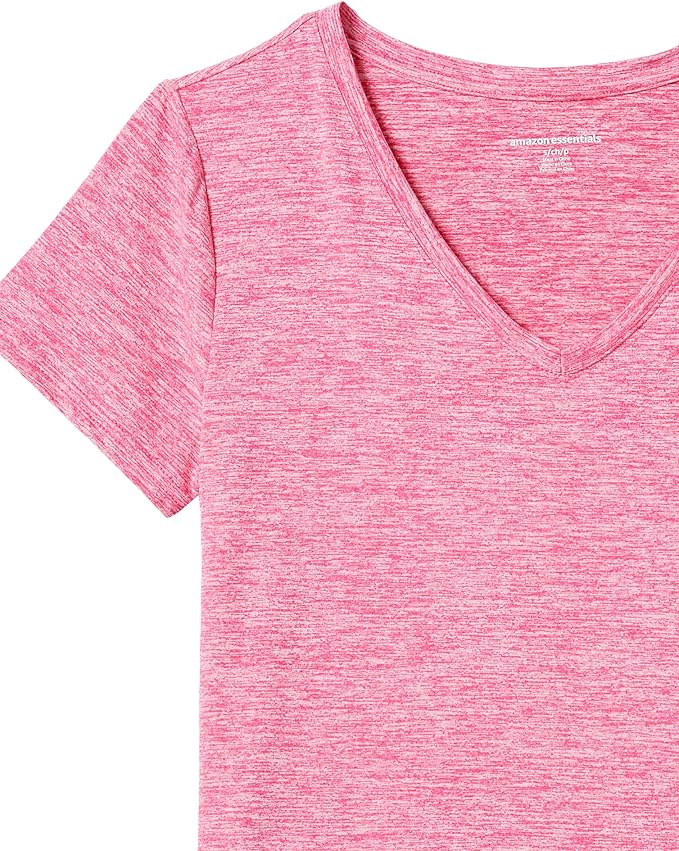 Amazon Essentials Women's Active Quick Dry Tech Stretch Short-Sleeve V-Neck T-Shirt (Available in Plus Size), Pack of 2 - Image 6