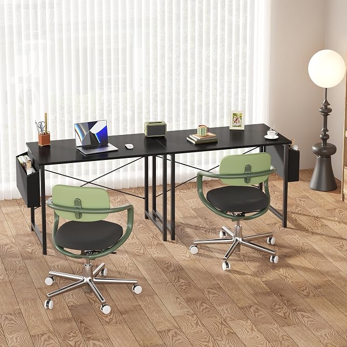 OLIXIS Small Computer Desk, 40 Inch Gaming Desks for Home Office | Writing Study Craft Work Table, Computer Workstation for Bedroom Small Spaces with Storage Bag, Black - Image 7