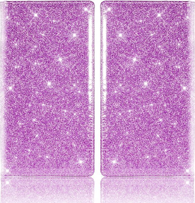 TOURSUIT Car Registration and Insurance Card Holder, Glitter Purple | Vehicle License Document Organizer, Glove Box Compartment, Interior Car Accessories, For Women Men - Image 3