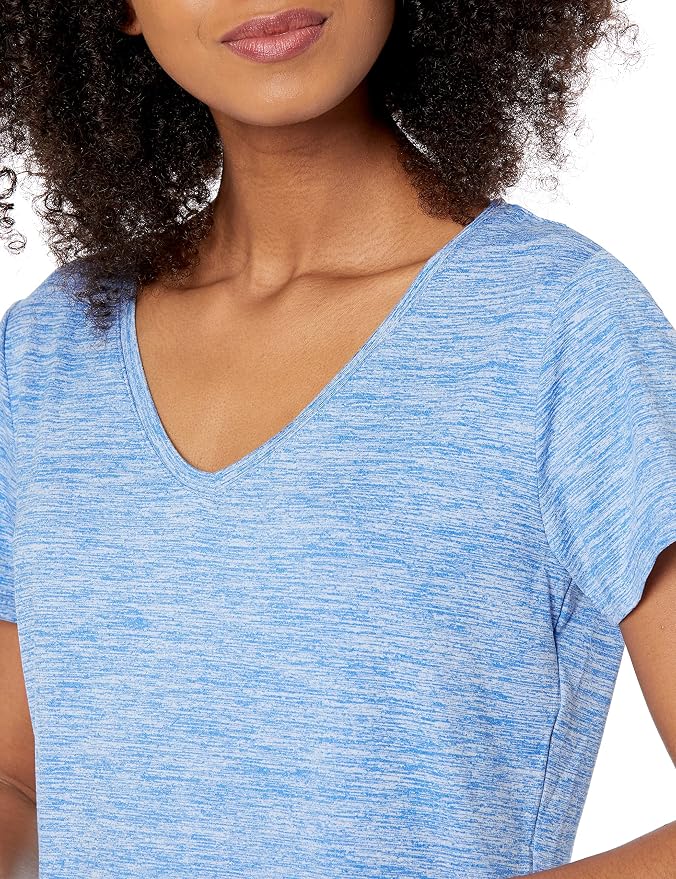 Amazon Essentials Women's Active Quick Dry Tech Stretch Short-Sleeve V-Neck T-Shirt (Available in Plus Size), Pack of 2 - Image 4