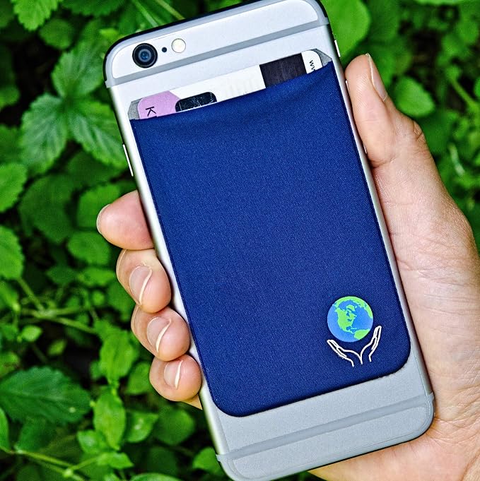 Phone Wallet - Adhesive Card Holder - Cell Phone Pouch - Stick on Lycra Pocket by Gecko - Carry Credit Cards and Cash - Image 4