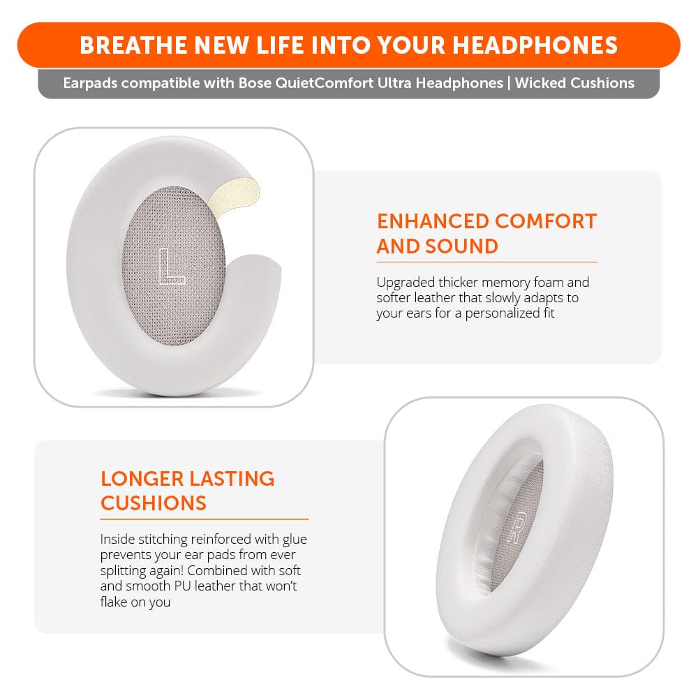 Bose QuietComfort Ultra Gen 1 & Gen 2 Earpads - WC PadZ QC Ultra