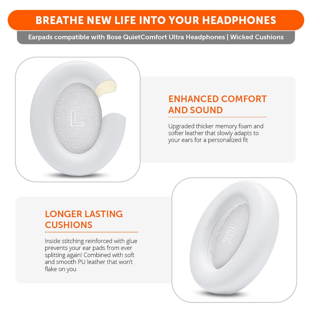 Bose QuietComfort Ultra Gen 1 & Gen 2 Earpads - WC PadZ QC Ultra